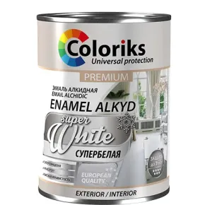 Премиум-эмаль супербелая 0,9 кг Coloris