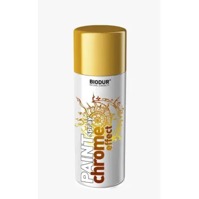 Эмаль-спрей хром-эффект золотая Biodur